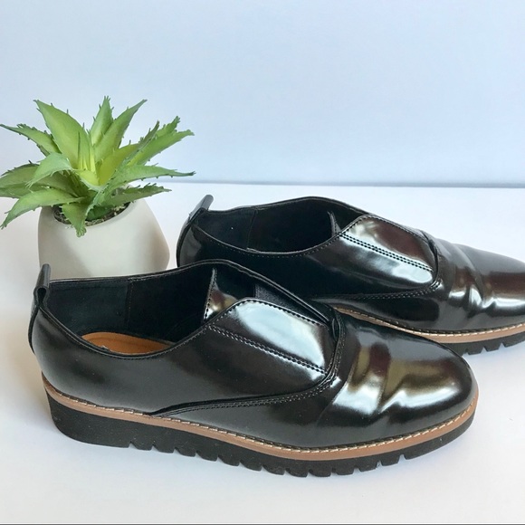 Zara Shoes - Zara Woman Black Patent Brogues